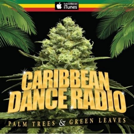 Caribbean-Dance-Radio-Palm-trees-Green-Leaves-Cover